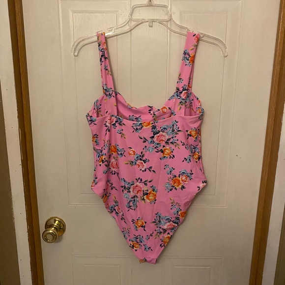 Buddy Love Pink Floral KeKe One-Piece Swimsuit L - Picture 8 of 8